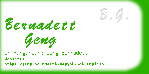 bernadett geng business card